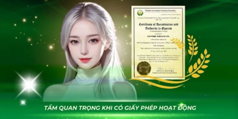Giấy tờ cấp phép hoạt động rất quan trọng với nhà cái 